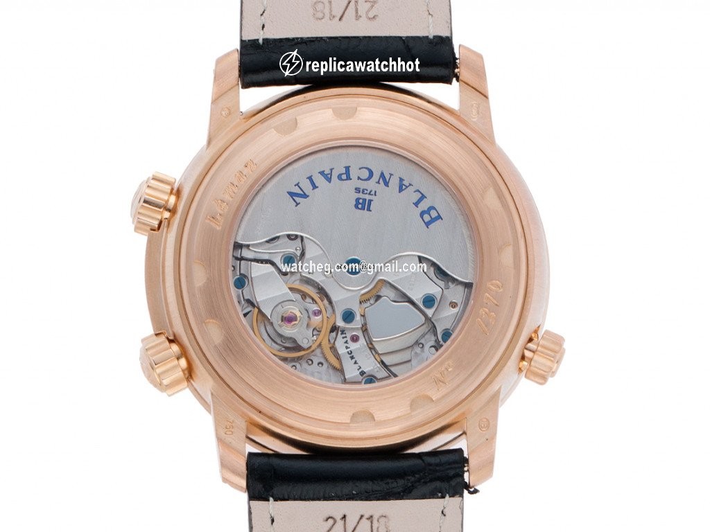 Blancpain Leman Reveil GMT Mens watch Unisex Automatic Rose gold 2041B-3630N 3