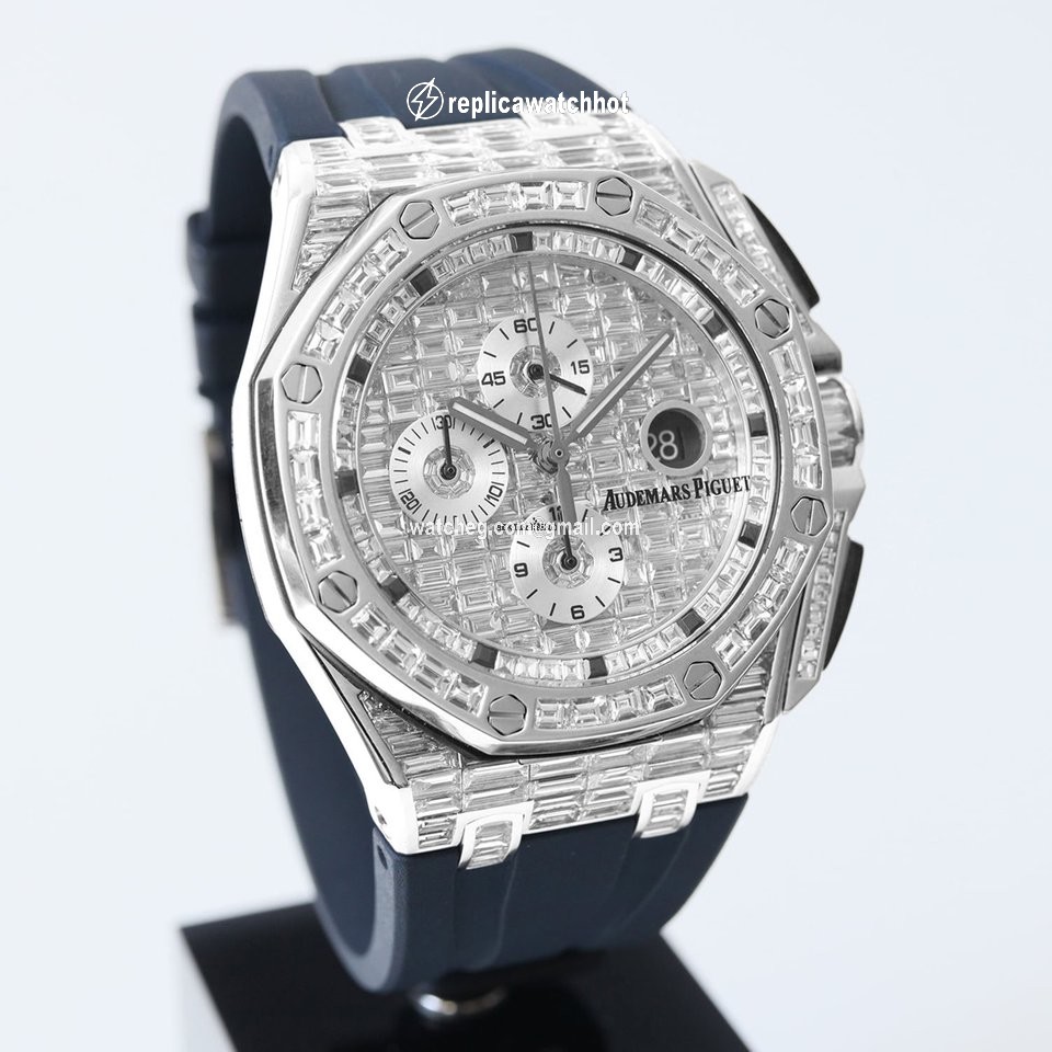 Audemars Piguet Royal Oak Offshore Chronograph Mens watch Unisex Automatic White gold 26400SO.OO.A002CA.01-CASE-PAVE 3