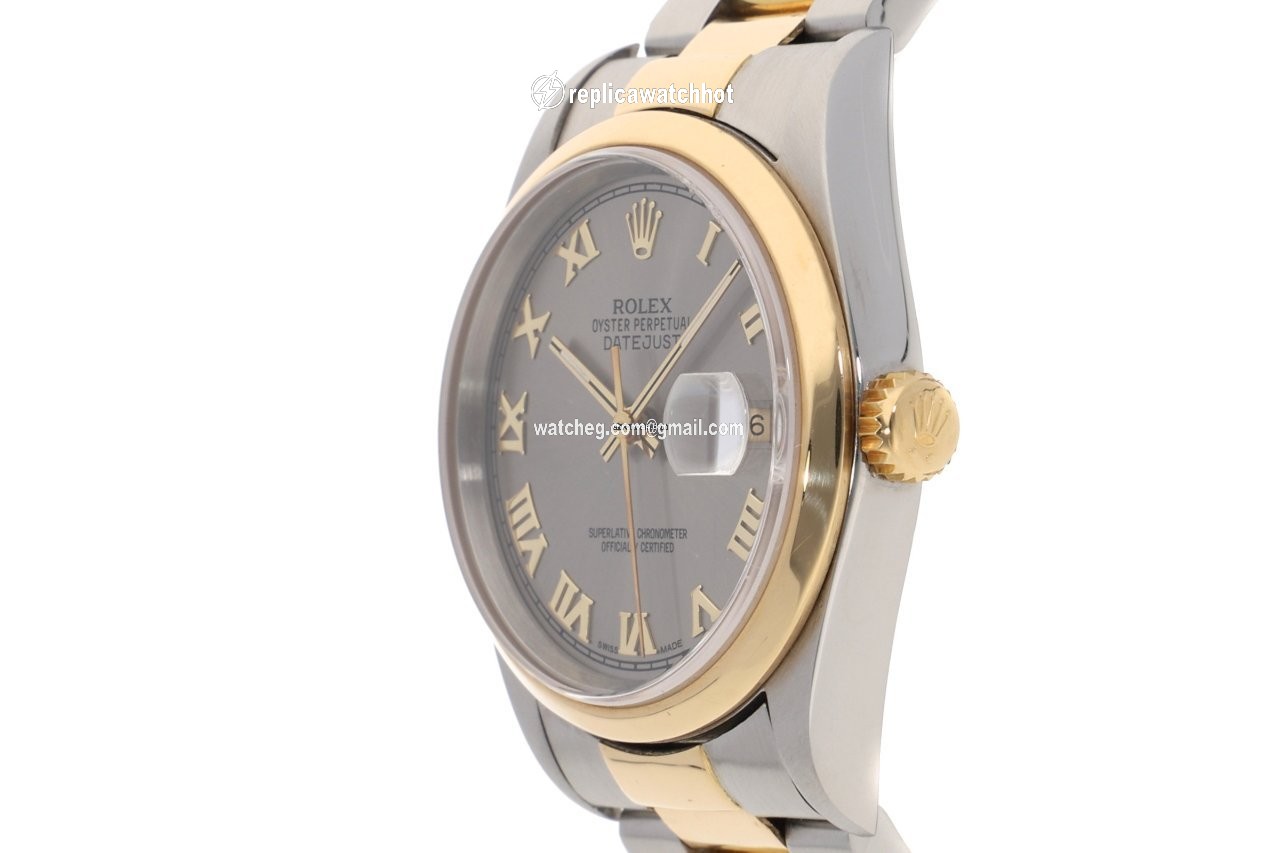 Rolex Datejust 36 Mens watch Unisex Gold Steel Automatic 16203 3