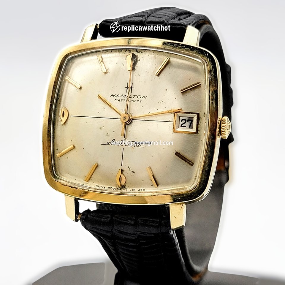 Hamilton Mens watch Unisex Quartz Gold Steel Lic ATO 9154 ESA 3