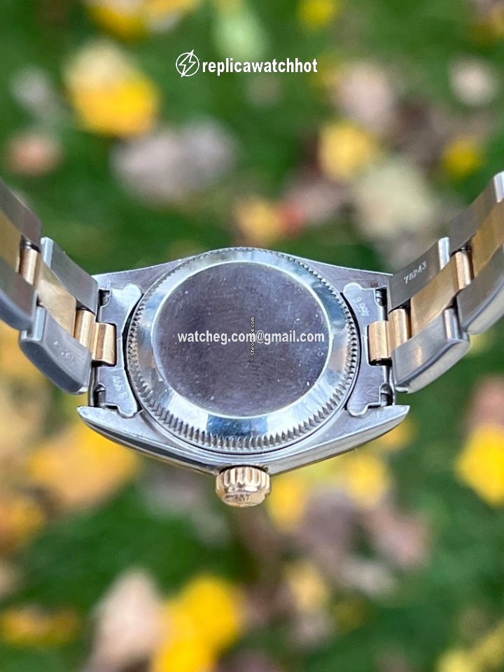 Rolex Oyster Perpetual Womens watch Gold Steel Automatic 76243 3