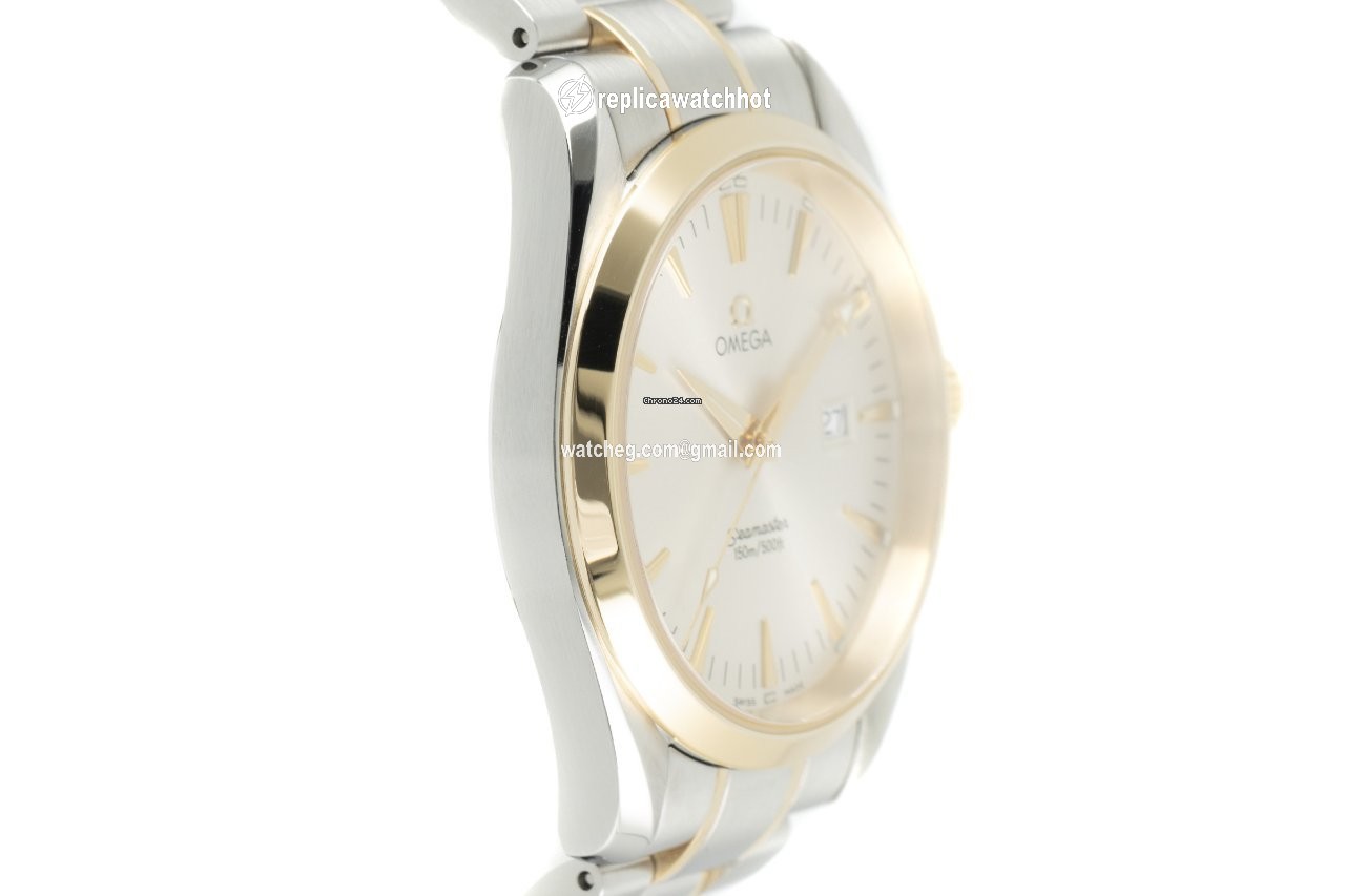 Omega Seamaster Aqua Terra Mens watch Unisex Quartz Gold Steel 2317.30.00 3