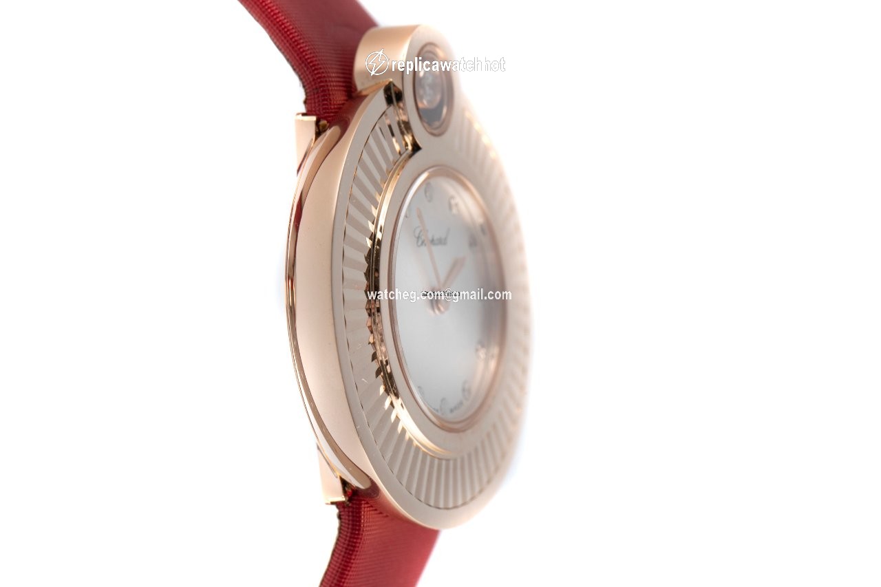 Chopard Happy Diamonds Womens watch Quartz Red gold 4407 3