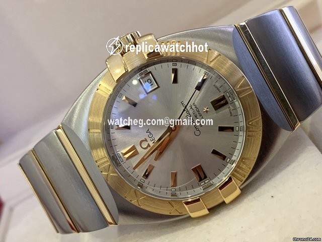 Omega Constellation Double Eagle Gold Steel 12113000 3
