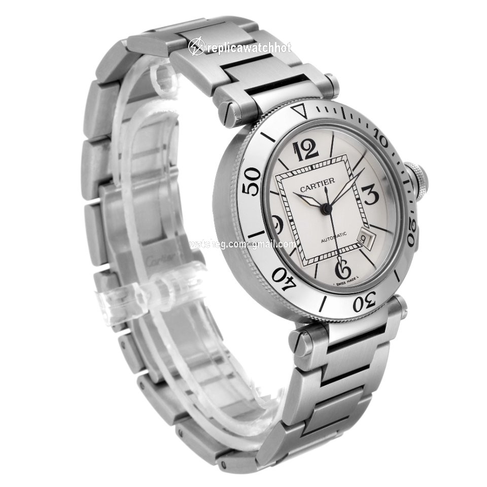 Cartier Pasha Seatimer Mens watch Unisex Automatic Steel W31080M7 3