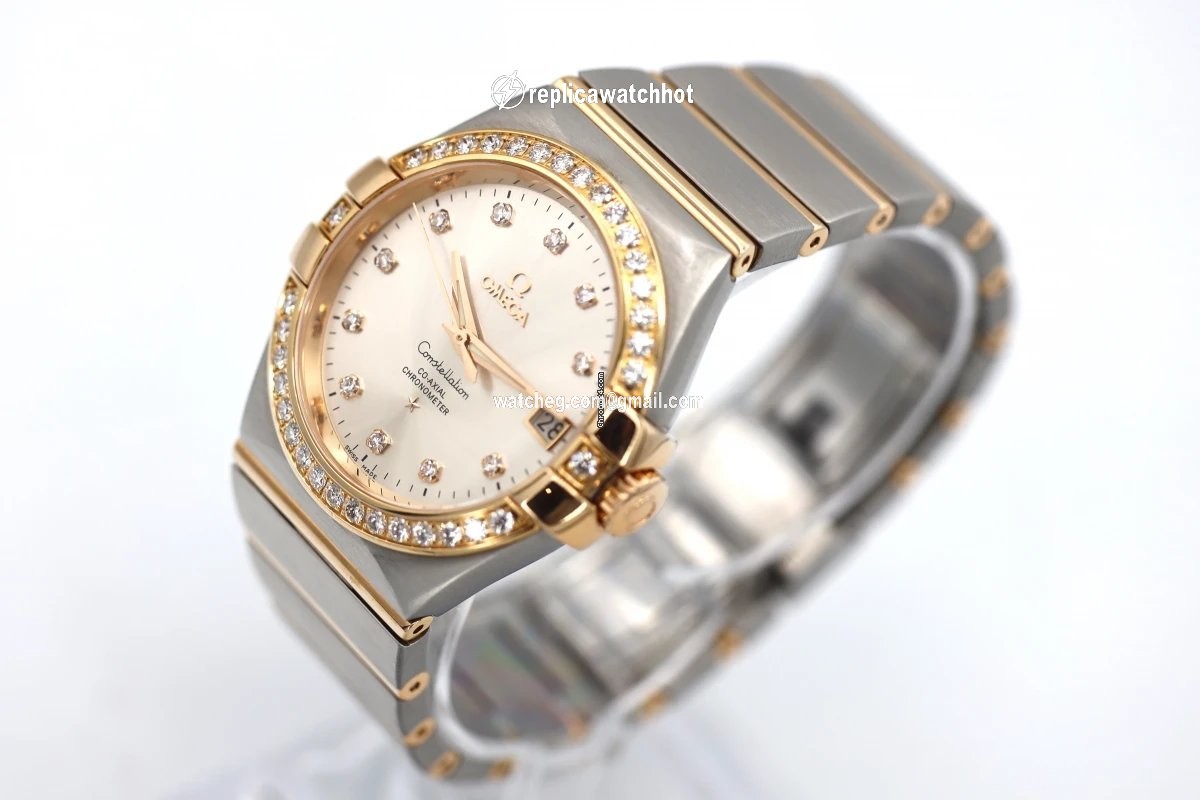 Omega Constellation Ladies Mens watch Unisex Automatic Gold Steel 123.25.35.20.52.001 3