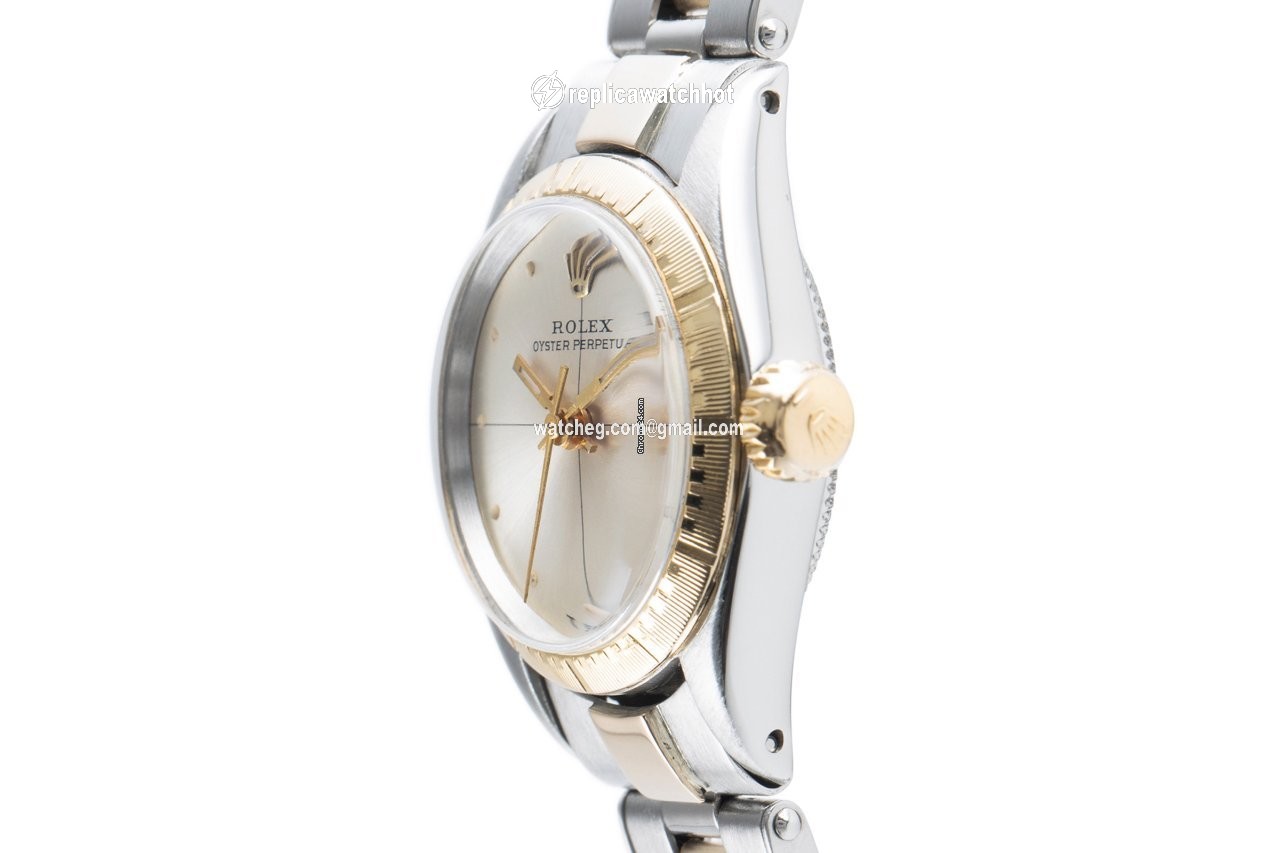 Rolex Oyster Perpetual Womens watch Gold Steel Automatic 6804 3