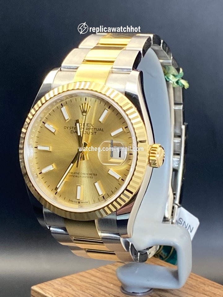 Rolex Datejust 36 Mens watch Unisex Gold Steel Automatic 126233-0015 3