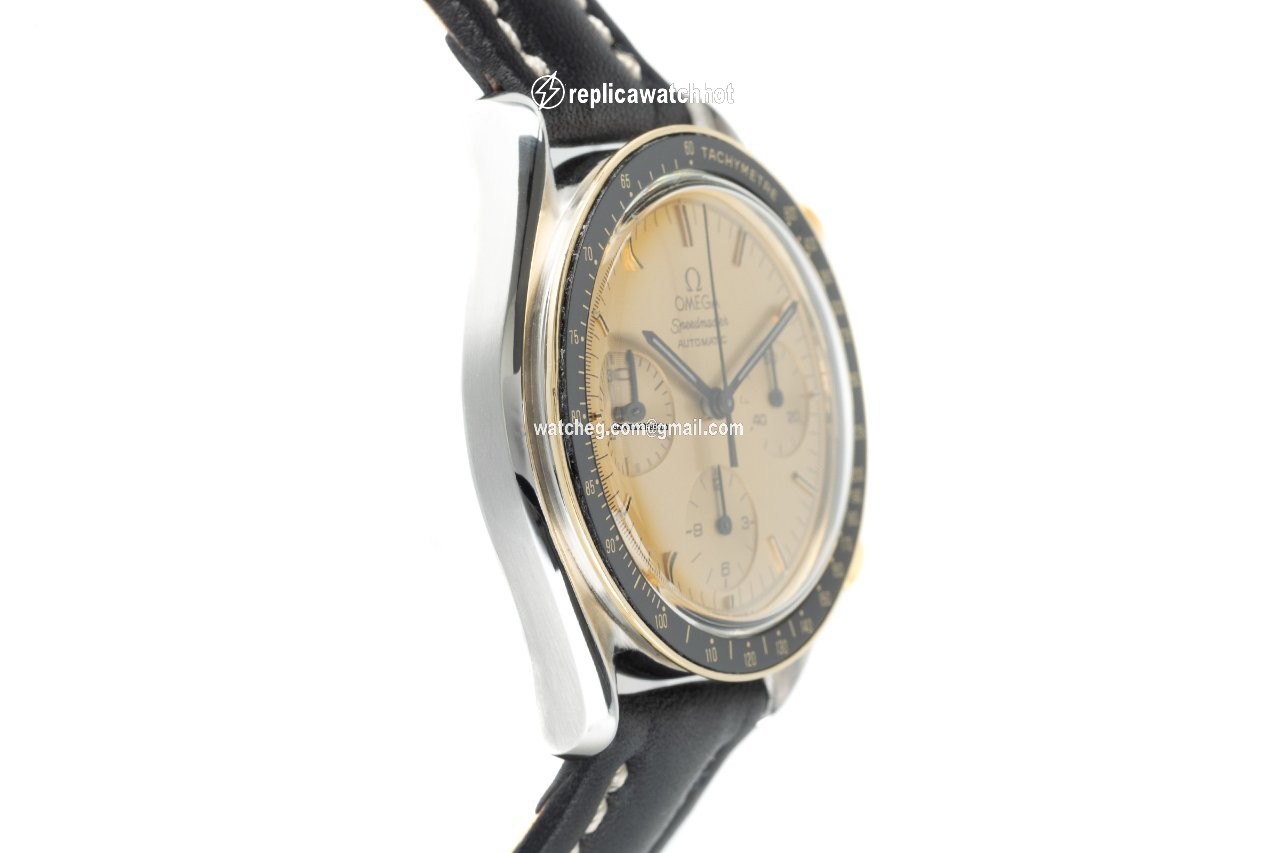 Omega Speedmaster Reduced Mens watch Unisex Automatic Gold Steel 175.0032 3