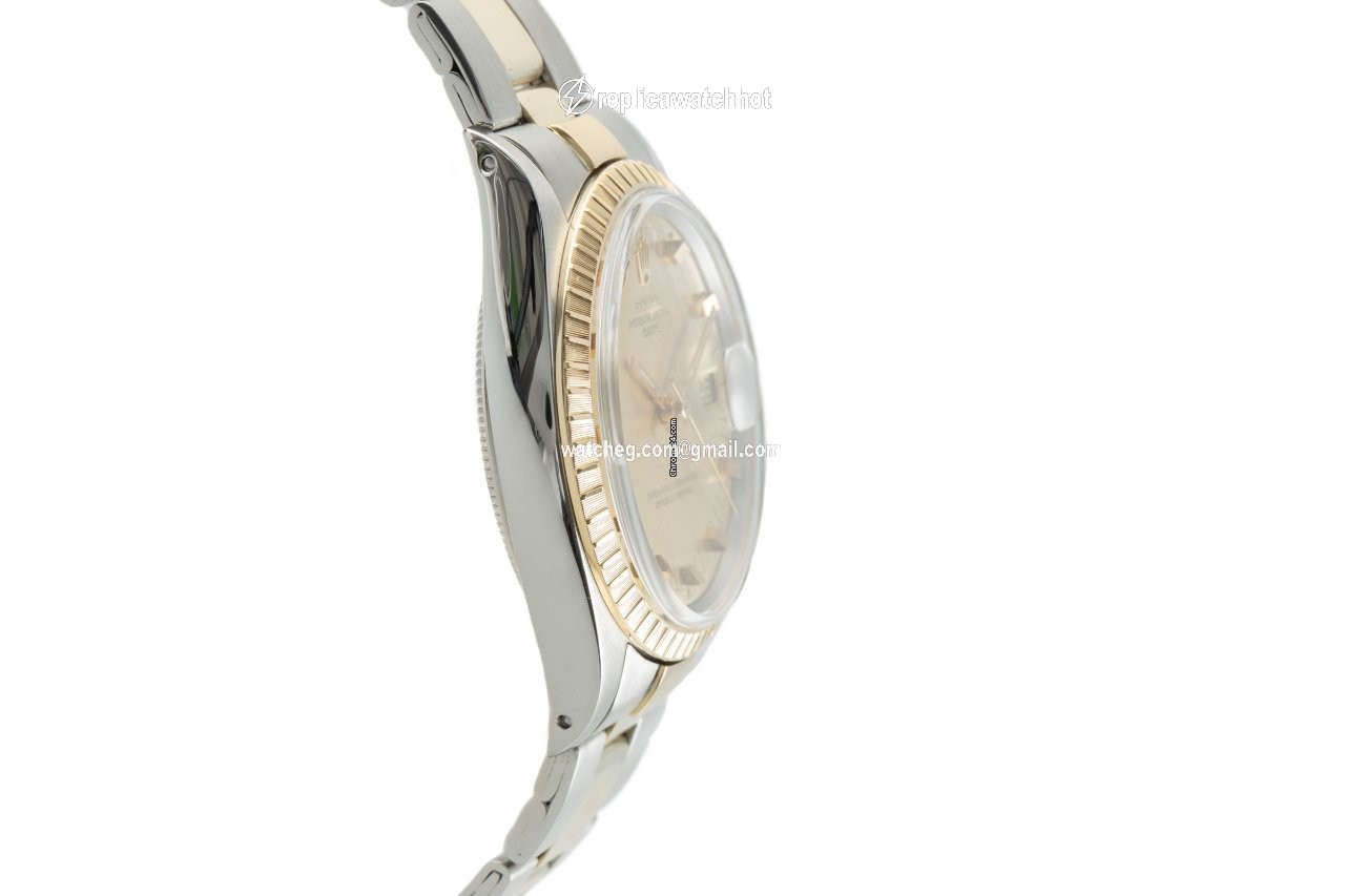 Rolex Oyster Perpetual Date Mens watch Unisex Gold Steel Automatic 1505 3