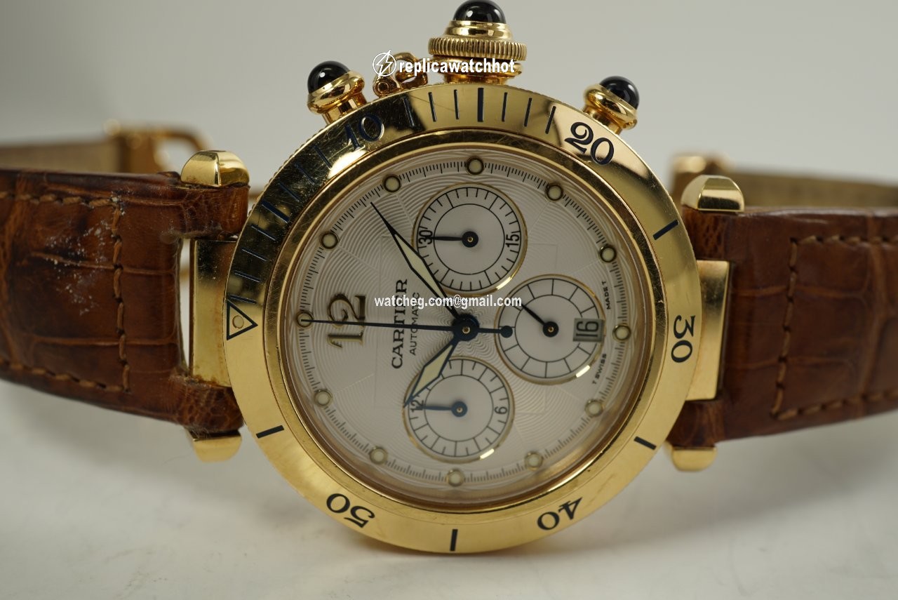 Cartier Pasha Mens watch Unisex Automatic Yellow gold 2111 3