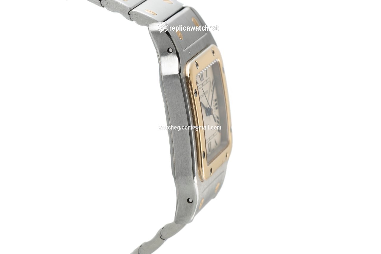 Cartier Santos Galbee Mens watch Unisex Quartz Gold Steel 187901 3