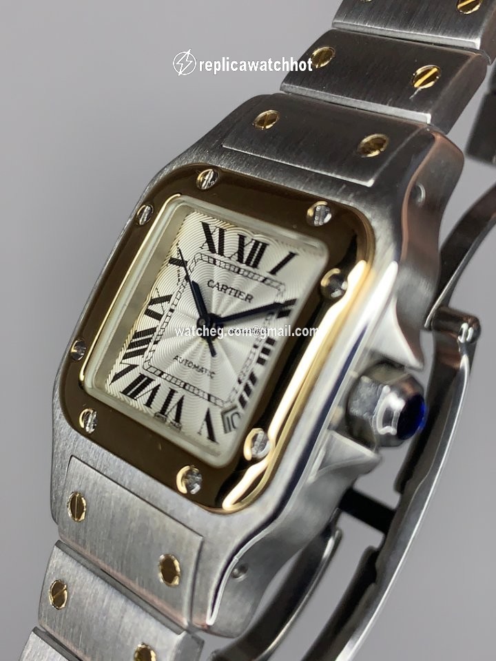 Cartier Santos Galbee Womens watch Automatic Gold Steel 2423 3