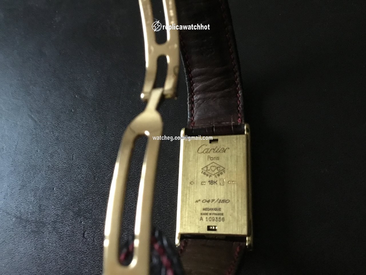 Cartier Mens watch Unisex Quartz Yellow gold 2480 3