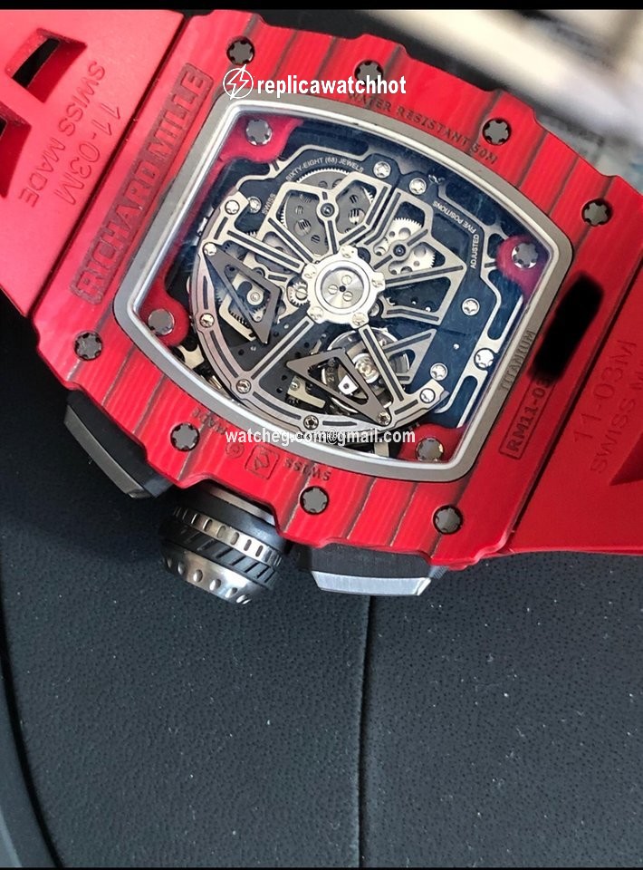 Richard Mille RM 011 Mens watch Unisex Quartz Rm 11-03 Red Quartz 3
