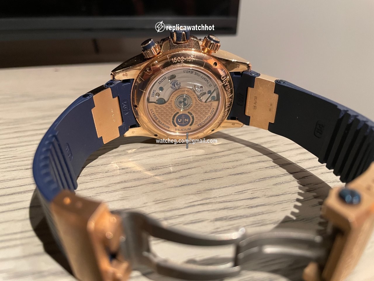 Ulysse Nardin Diver Chronograph Mens watch Unisex Automatic Rose gold 1502-151-3 93 3