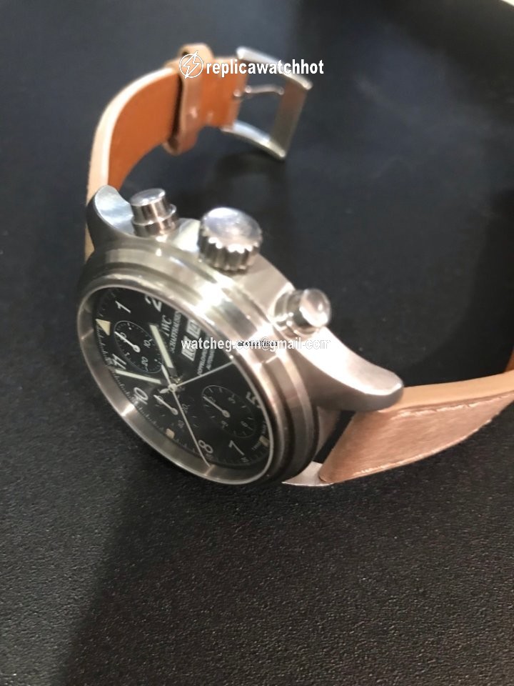 IWC Pilot Double Chronograph Mens watch Unisex Automatic Steel IW371303 3