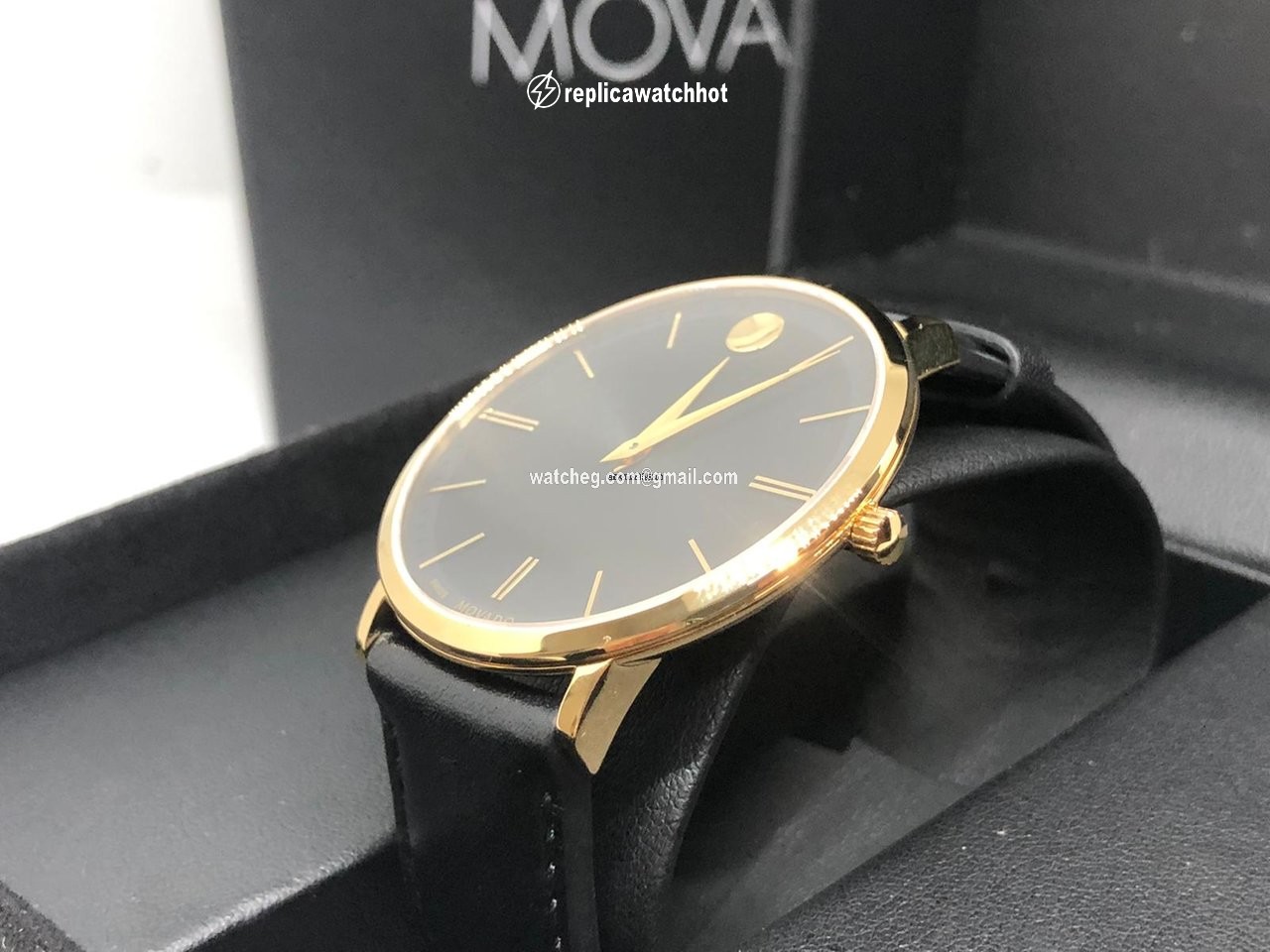 Movado Mens watch Unisex Quartz Gold Steel 0607087 3