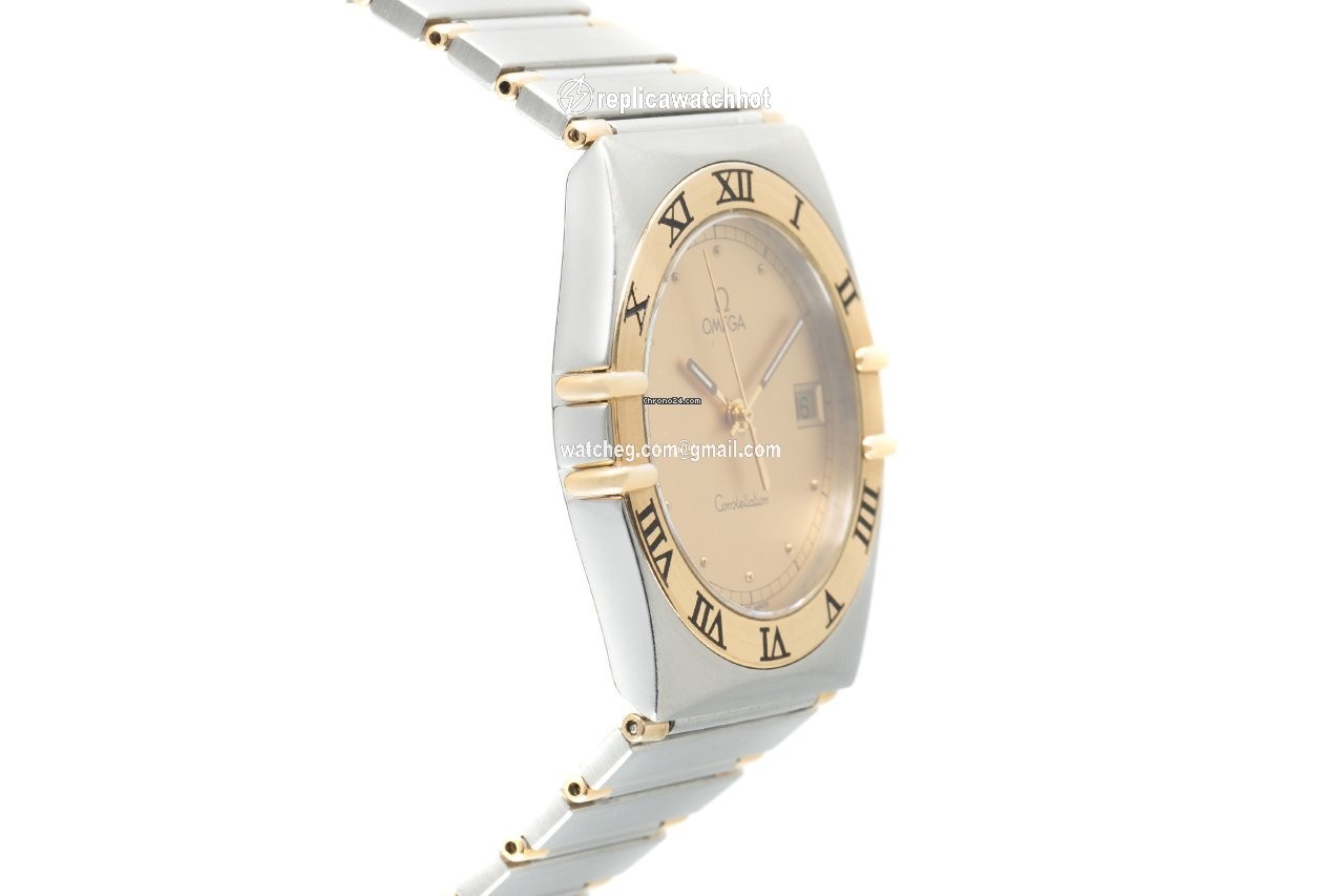 Omega Constellation Day-Date Mens watch Unisex Quartz Gold Steel 396.1070.1 3
