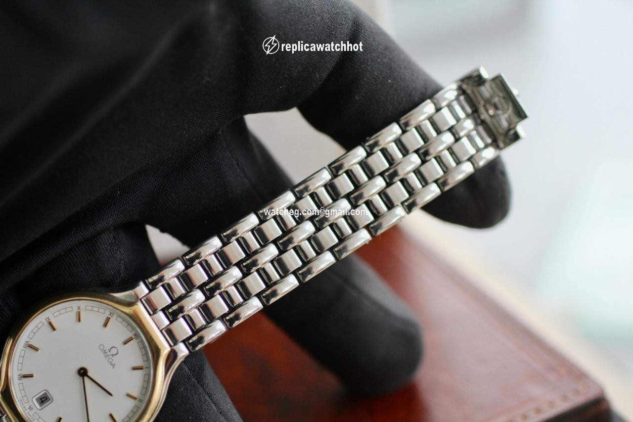 Omega De Ville Mens watch Unisex Quartz Gold Steel Vintage Deville 3