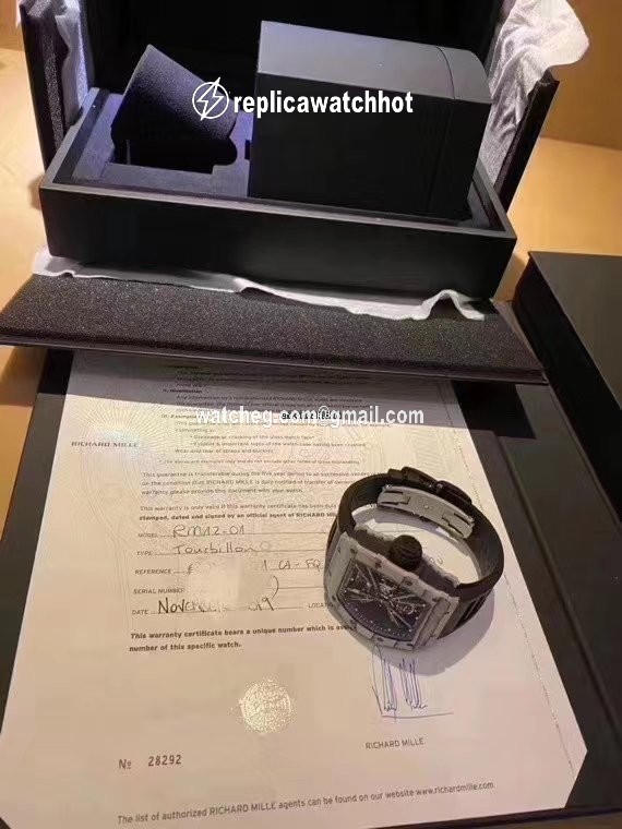 Richard Mille Mens watch Unisex Automatic Carbon Richard Mille RM 12-01 Tourbillon Quartz Tpt 3