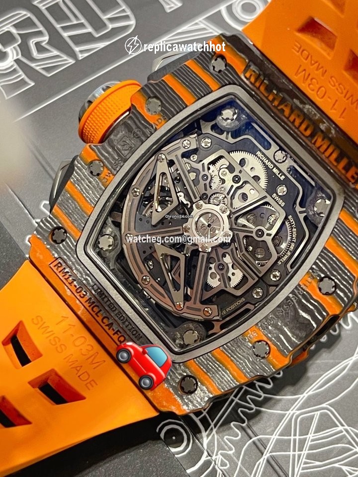 Richard Mille RM 011 Mens watch Unisex Automatic Carbon Richard Mille RM 11-03 McLaren 3