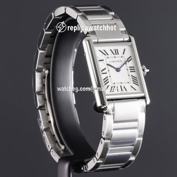 Cartier Tank Mens watch Unisex Quartz Steel WSTA0052 3