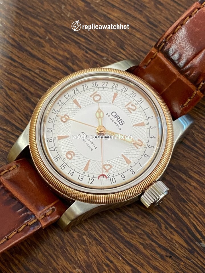 Oris Big Crown Pointer Date Mens watch Unisex Automatic Gold Steel 7543 3