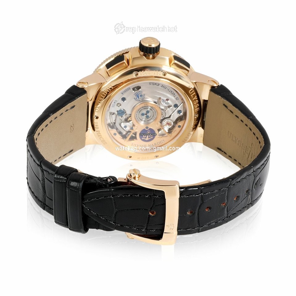 Ulysse Nardin Marine Chronograph Mens watch Unisex Automatic Rose gold 1506-150-3 LE 3