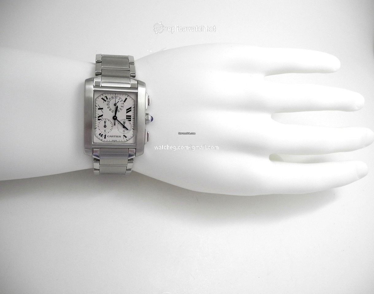 Cartier Tank Francaise Mens watch Unisex Quartz Steel Ref.Nr.2303 3
