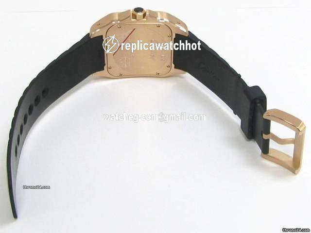 Cartier Santos 100 Mens watch Unisex Automatic Rose gold W20124U2 3