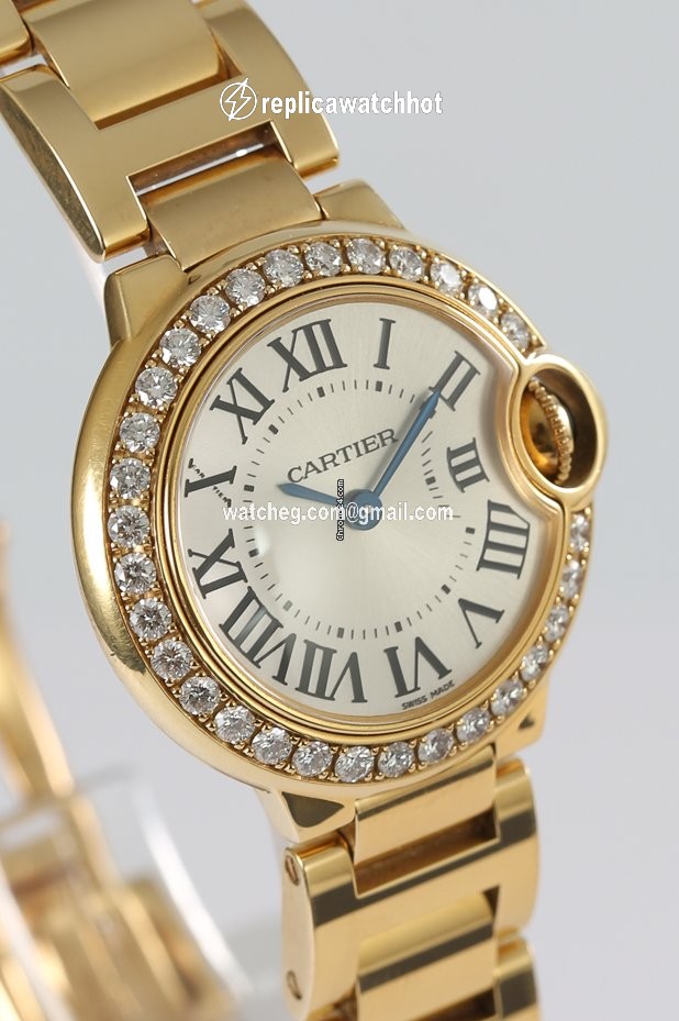 Cartier Ballon Bleu 28mm Womens watch Quartz Yellow gold WE9001Z3 3