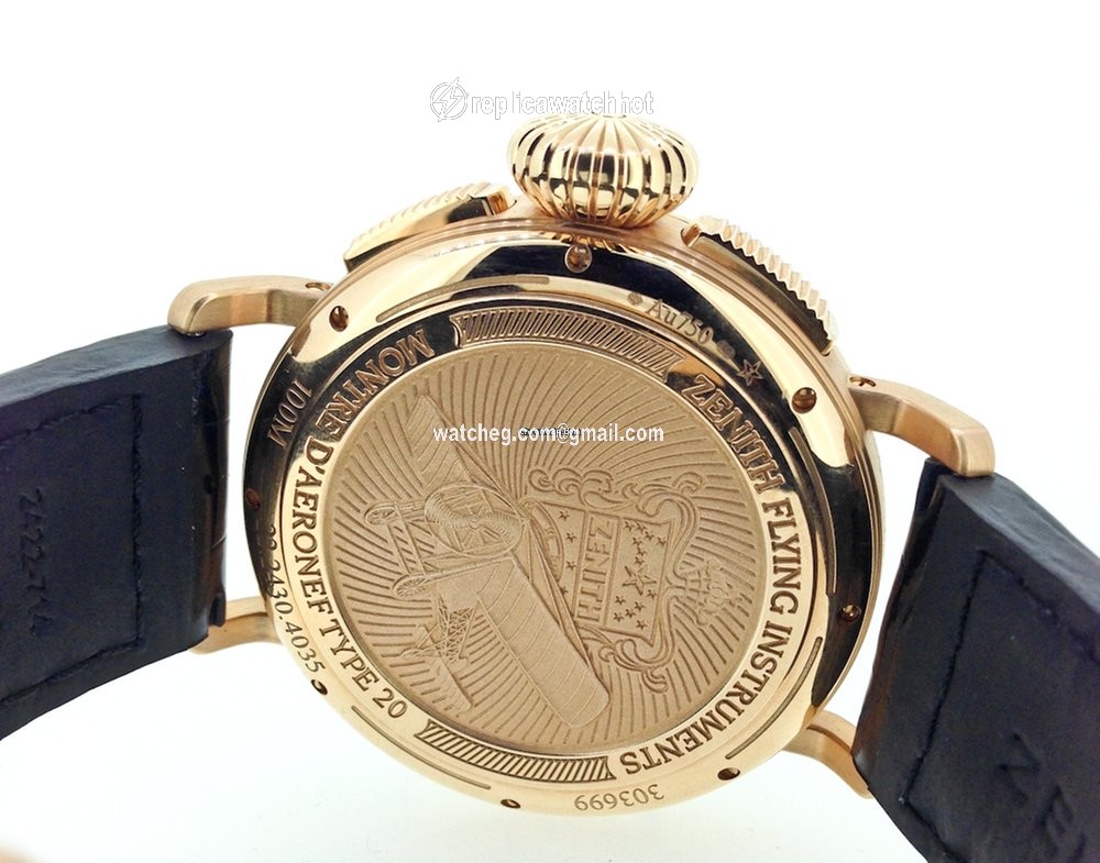 Zenith Pilot Type 20 Tourbillon Mens watch Unisex Automatic Rose gold 22.2430.4035 29C714 3