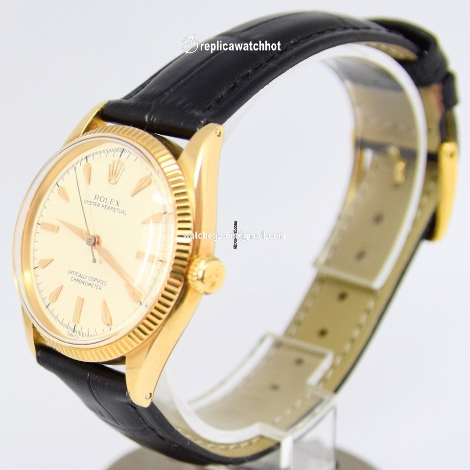 Rolex Oyster Perpetual 34 Mens watch Unisex Yellow gold Automatic 6567 3