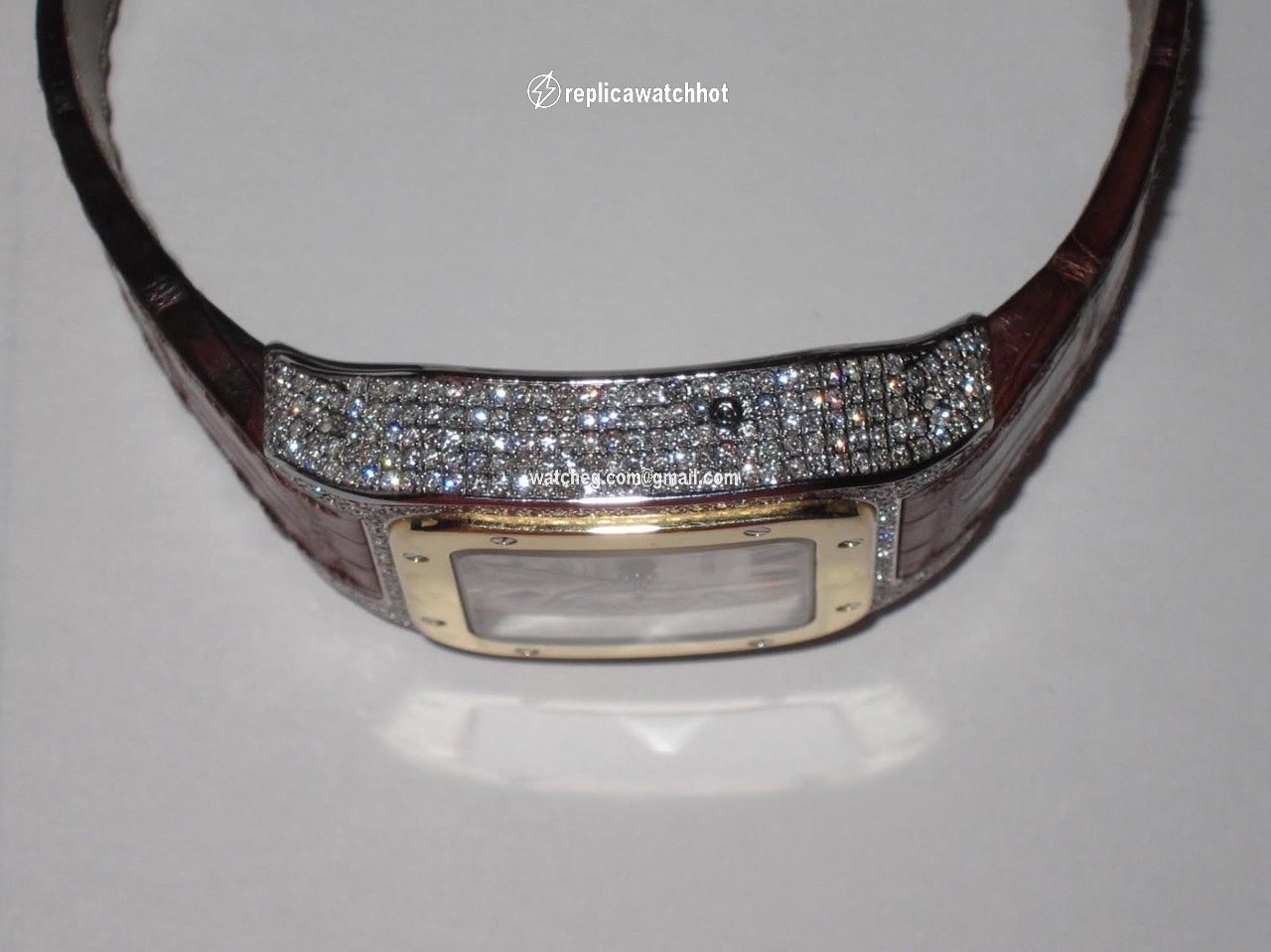 Cartier Santos 100 Mens watch Unisex Automatic Gold Steel W20091X7 3