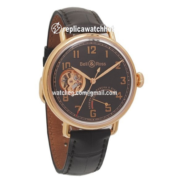 Bell & Ross Vintage Mens watch Unisex Manual winding Rose gold BRWW1-GRM-RG 3