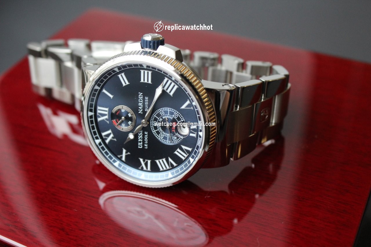 Ulysse Nardin Marine Chronometer Manufacture Mens watch Unisex Automatic Steel 1183-122-7M 43 3