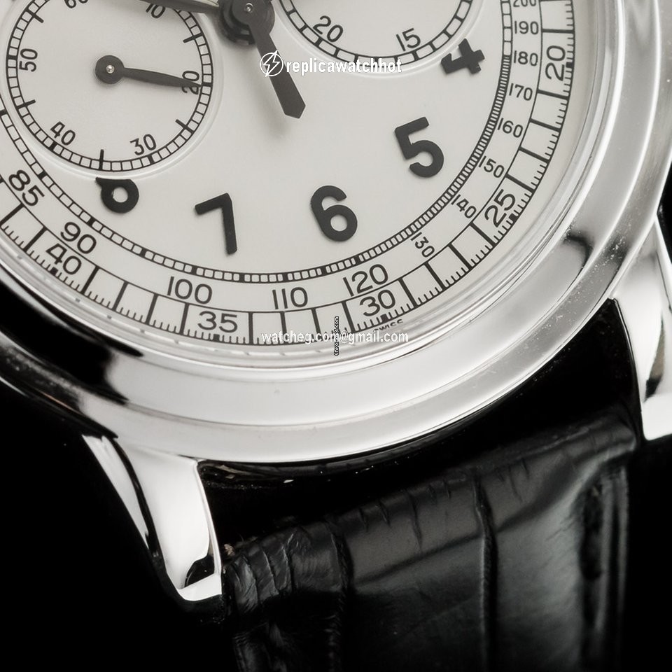 Patek Philippe Chronograph Mens watch Unisex Manual winding White gold 5070G-001 3
