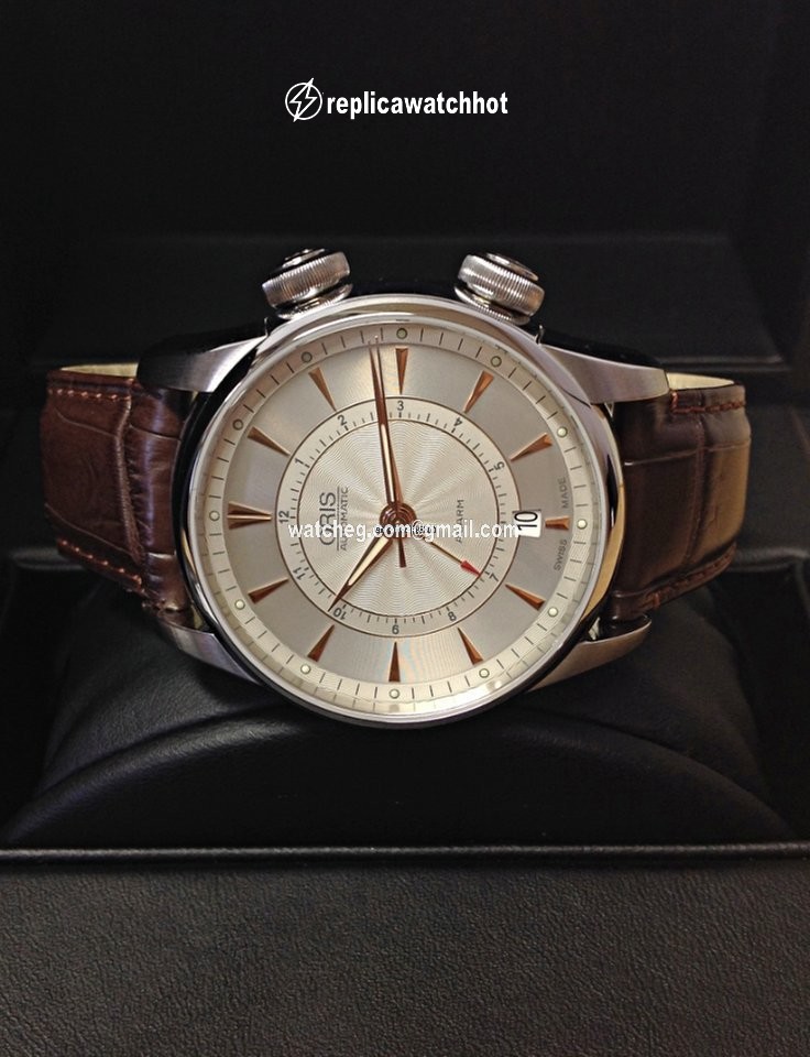 Oris Artelier Alarm Mens watch Unisex Automatic Steel 01 908 7607 4051 3