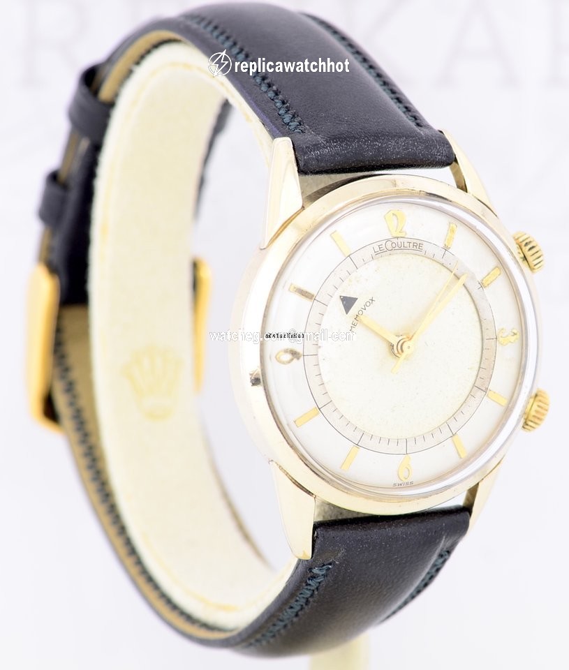 Jaeger-LeCoultre Mens watch Unisex Manual winding Gold Steel Memovox Vintage 3