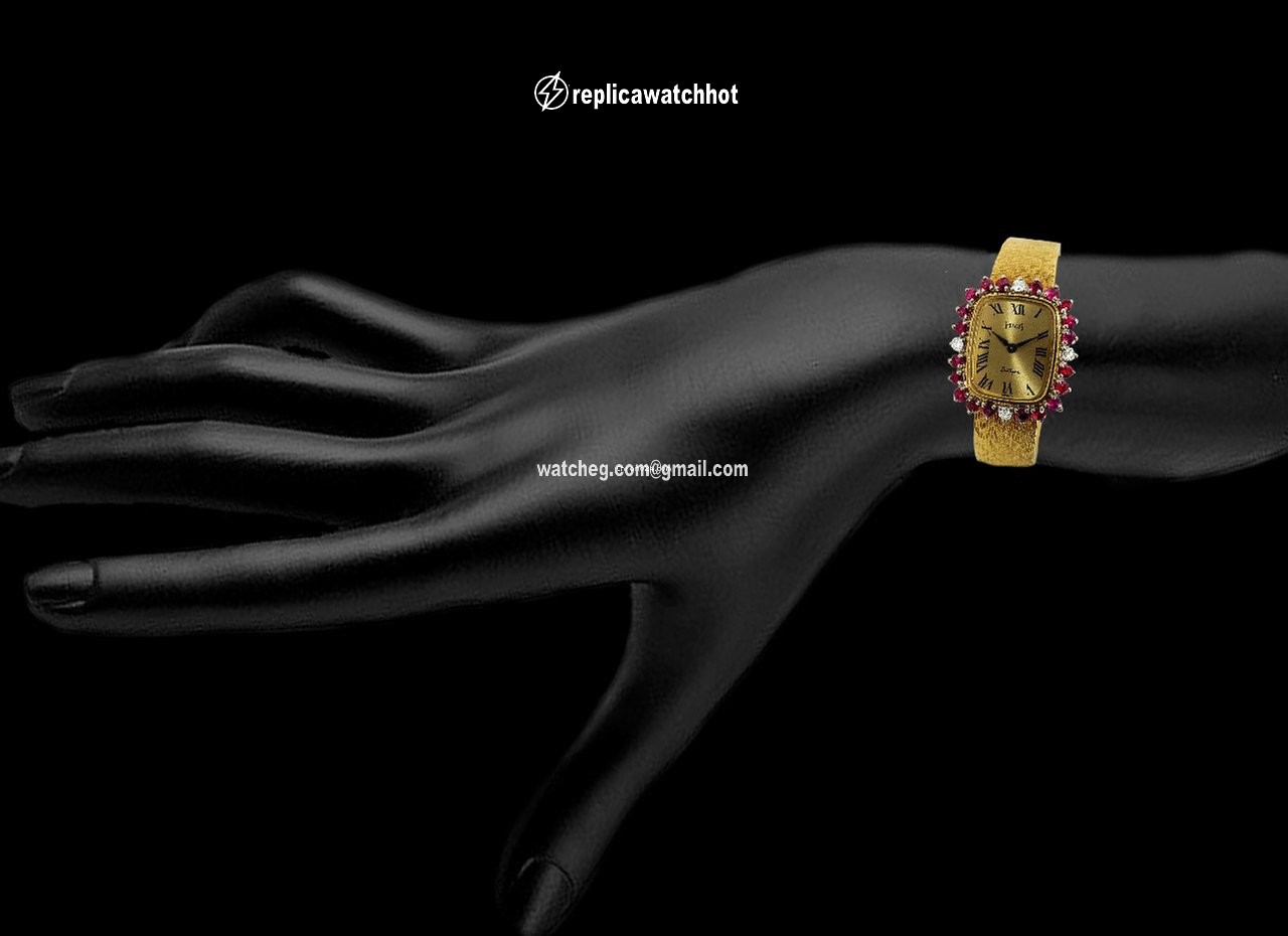 Piaget Mens watch Unisex Manual winding Yellow gold 1970s Rare Ruby & Diamond Set 18 Kt Yellow Gold Wristwatch 3