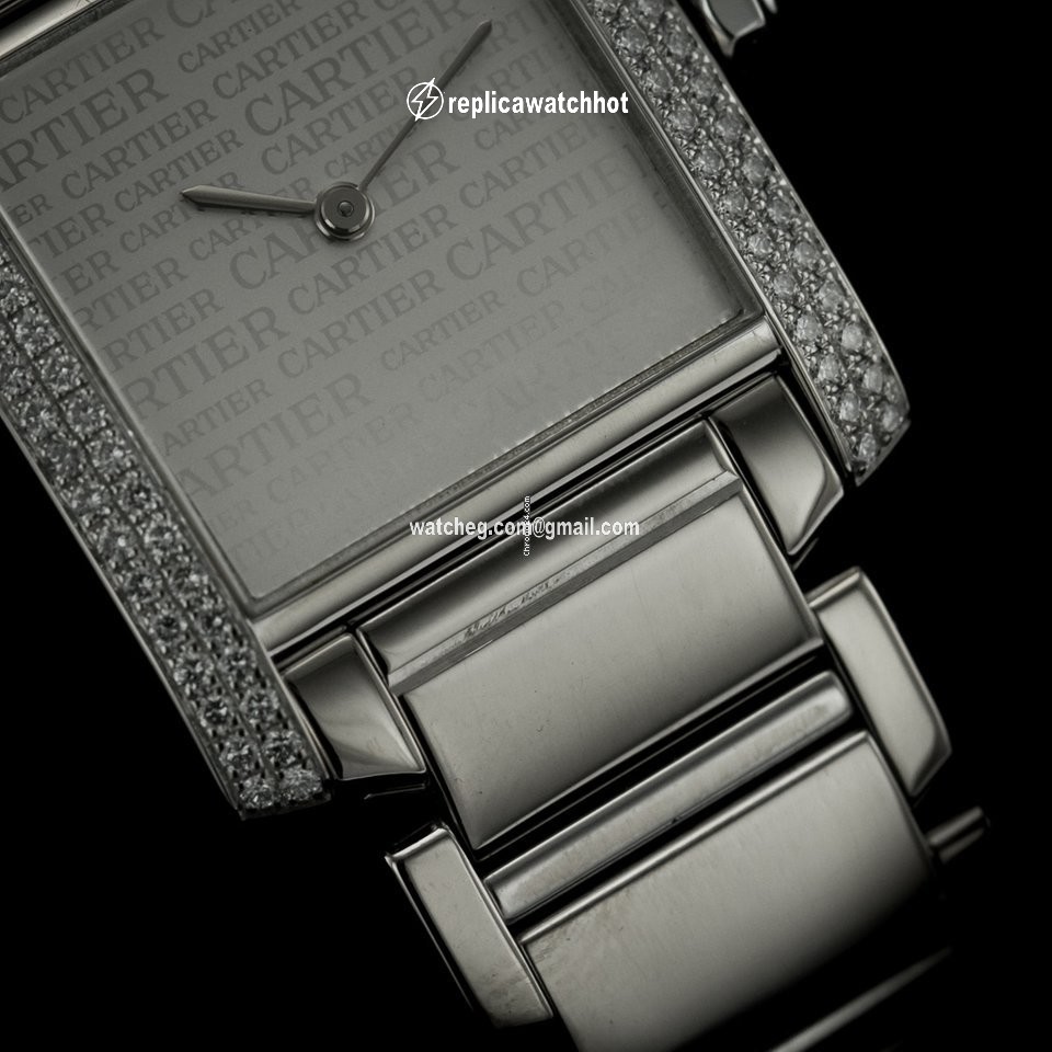 Cartier Tank Francaise Mens watch Unisex Quartz White gold WE101853 3