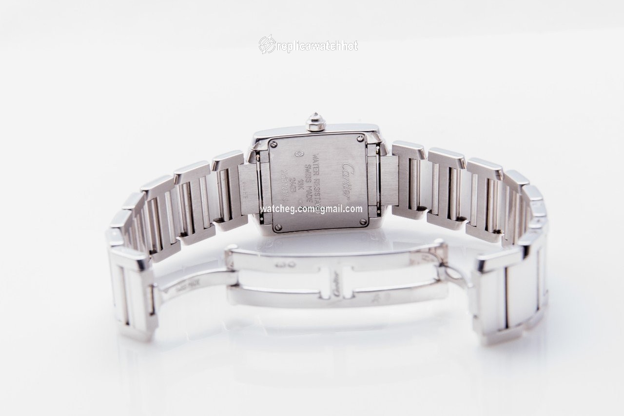 Cartier Tank Francaise Womens watch Quartz White gold WE1002SF 3