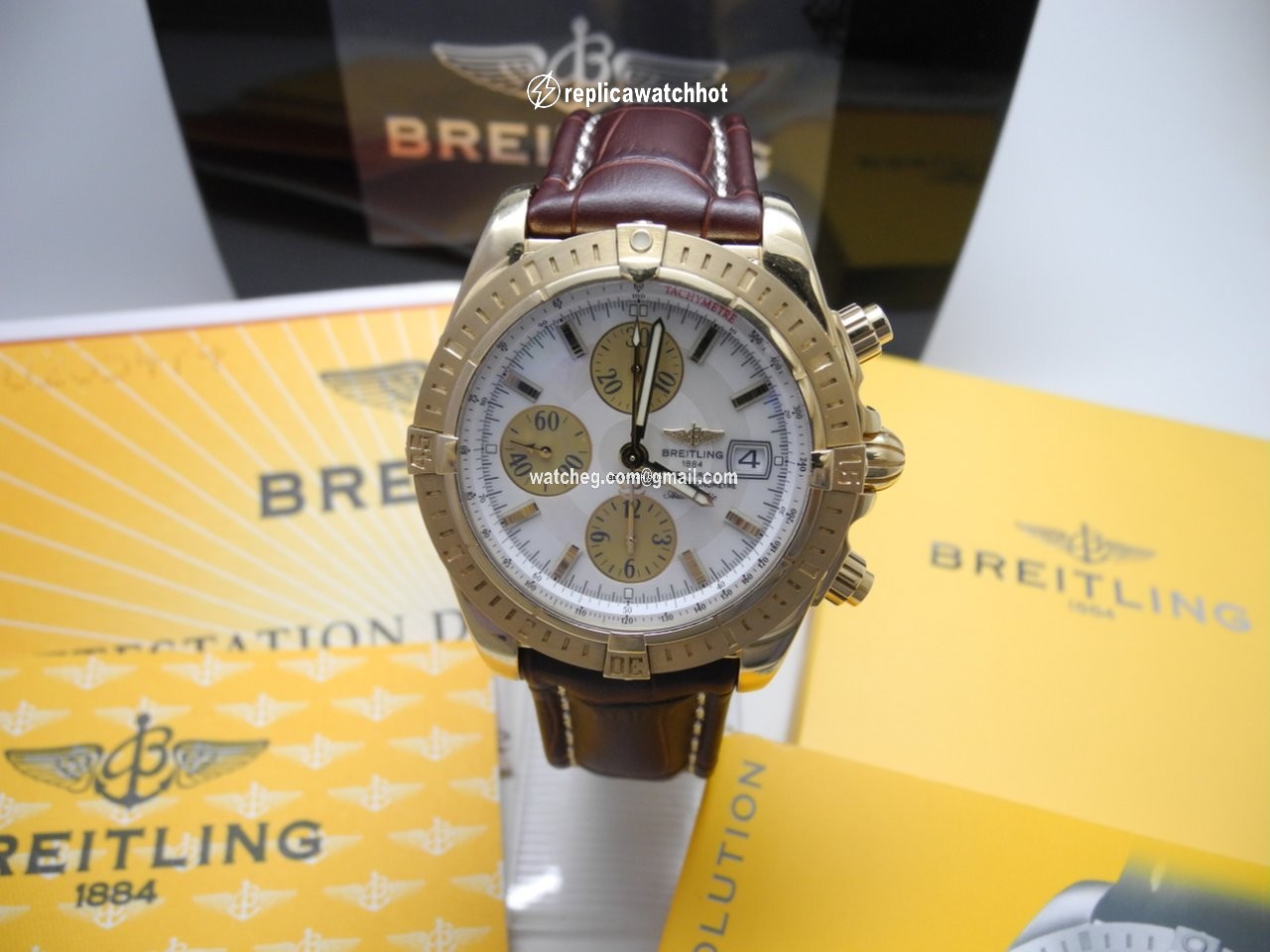 Breitling Chronomat Evolution Mens watch Unisex Automatic Yellow gold K13356 3