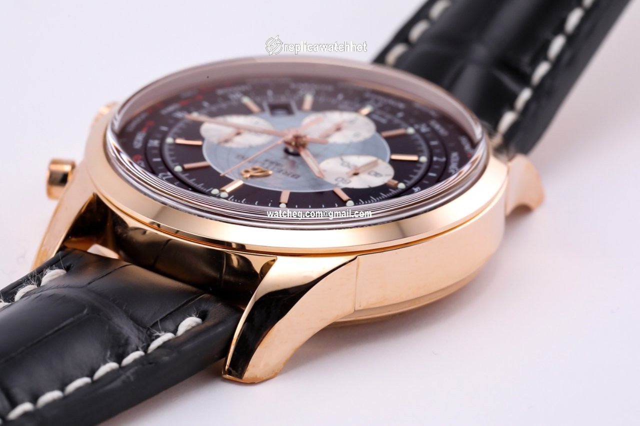 Breitling Transocean Chronograph Unitime Mens watch Unisex Automatic Rose gold RB0510U4 BB63 4