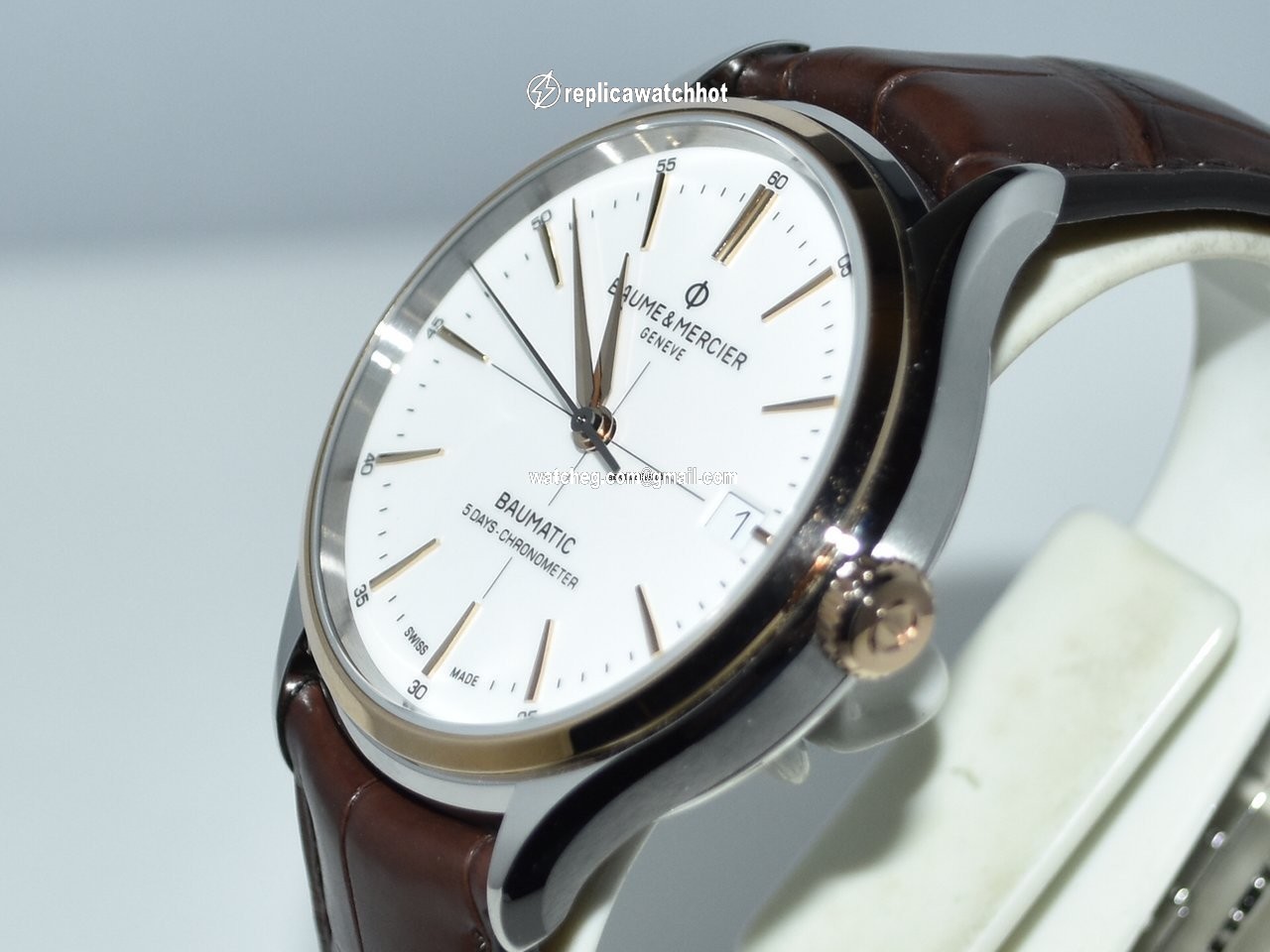 Baume & Mercier Clifton Mens watch Unisex Automatic Gold Steel MOA10519 4