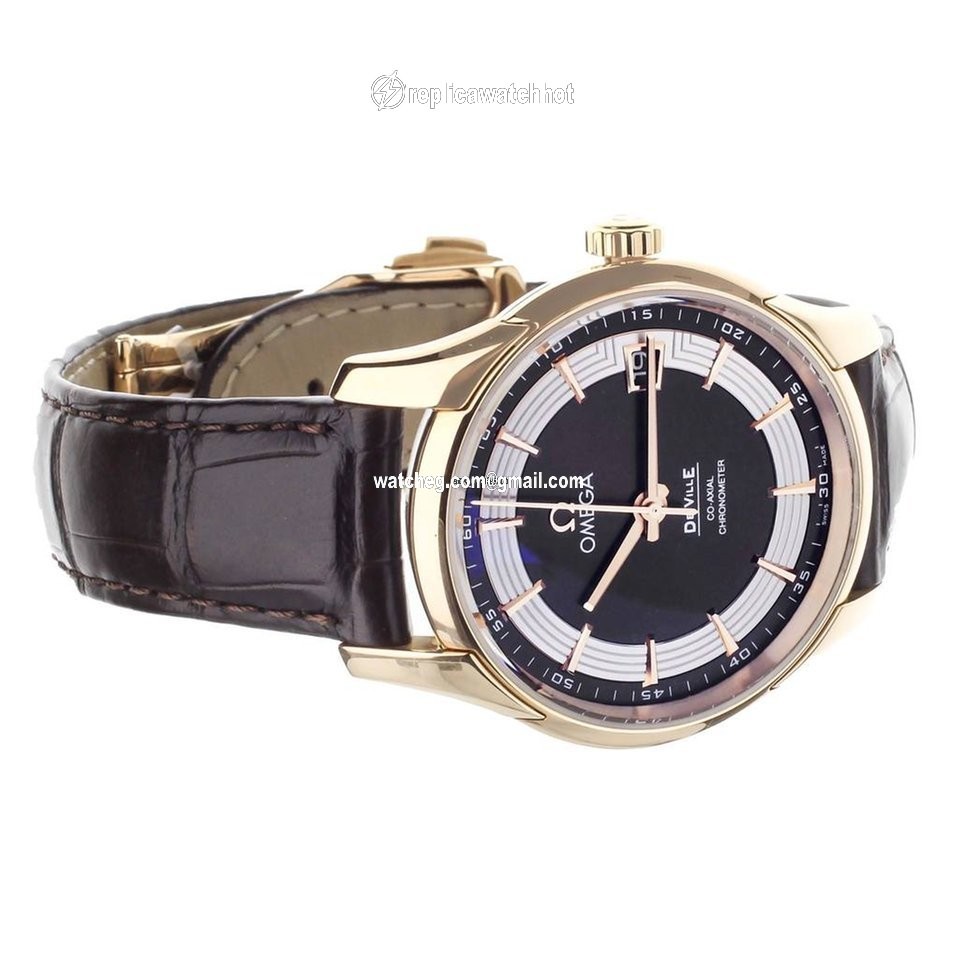 Omega De Ville Hour Vision Mens watch Unisex Automatic Rose gold O43163412113001 4