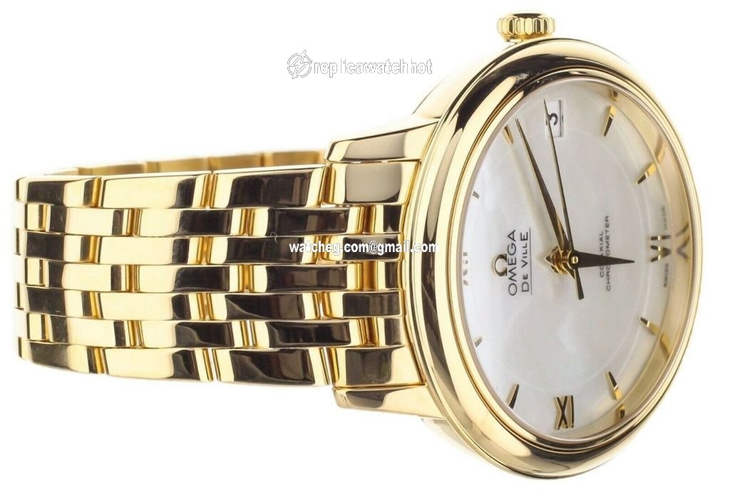 Omega De Ville Prestige Womens watch Automatic Yellow gold 424.50.33.20.05.001 4