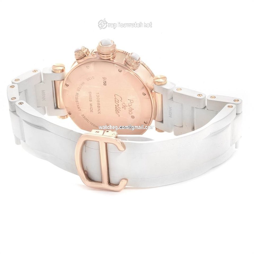 Cartier Pasha Seatimer Womens watch Quartz Rose gold WJ130004 4