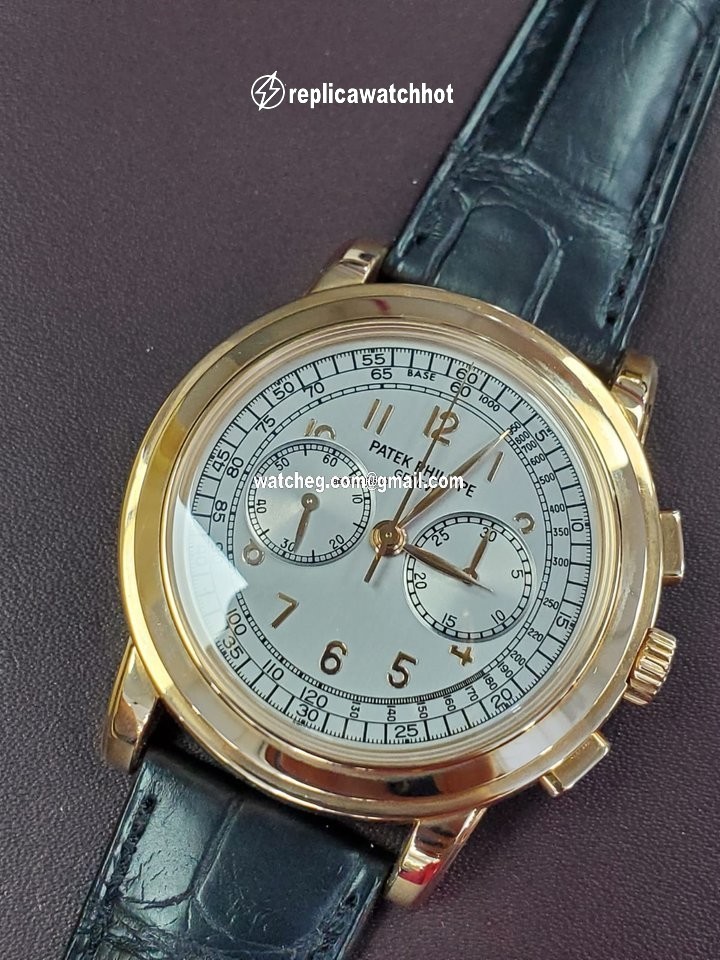 Patek Philippe Chronograph Mens watch Unisex Manual winding Rose gold 5070R 4